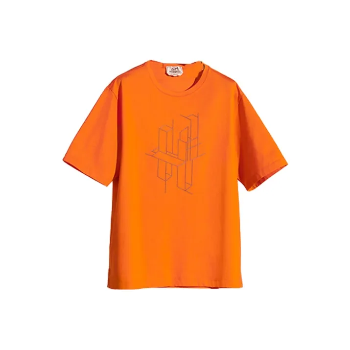 HERMES T-Shirts Men Orange-0