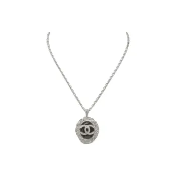CHANEL Metal Necklaces Unisex Silver