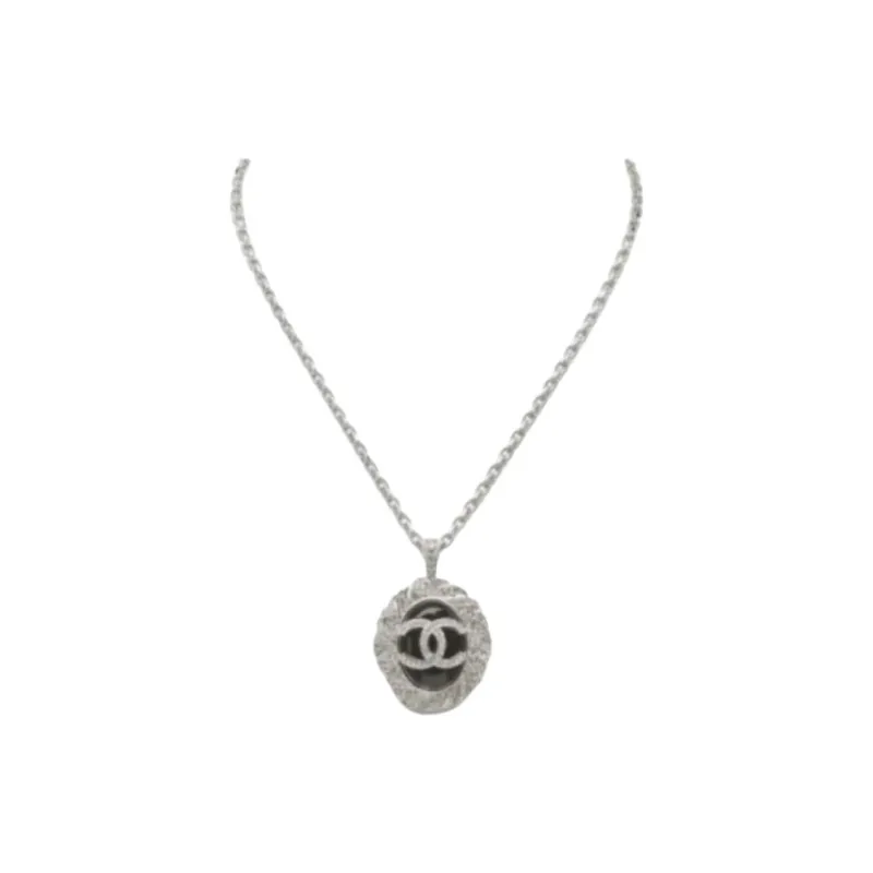 CHANEL Metal Necklaces Unisex Silver-0