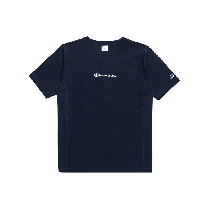 Champion T Shirt Japan Version Unisex Navy Blue-0