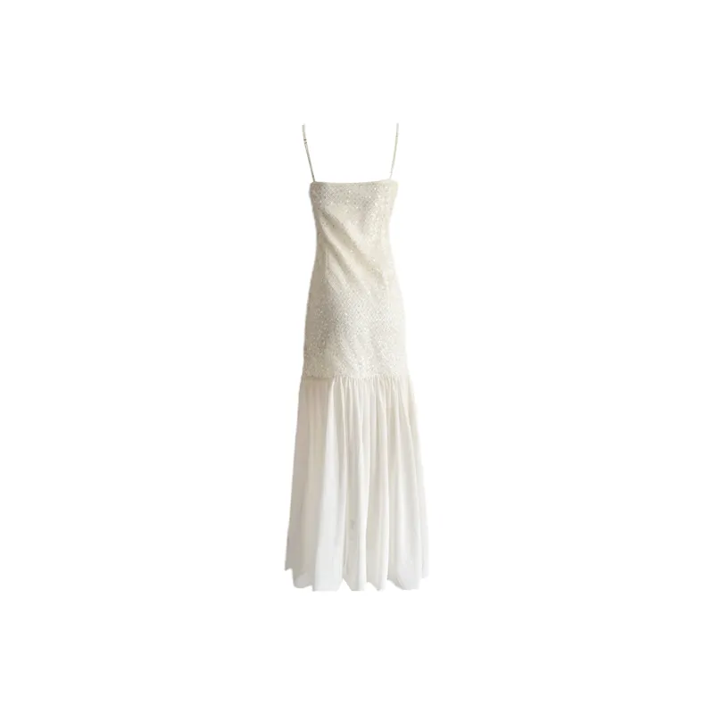 Udon House Slip Dress Women's Beige-1