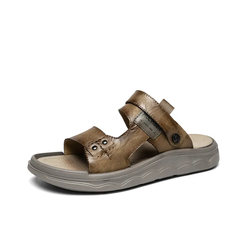 Mulinsen Beach Sandals Men Black/Khaki/Dark Brown-15