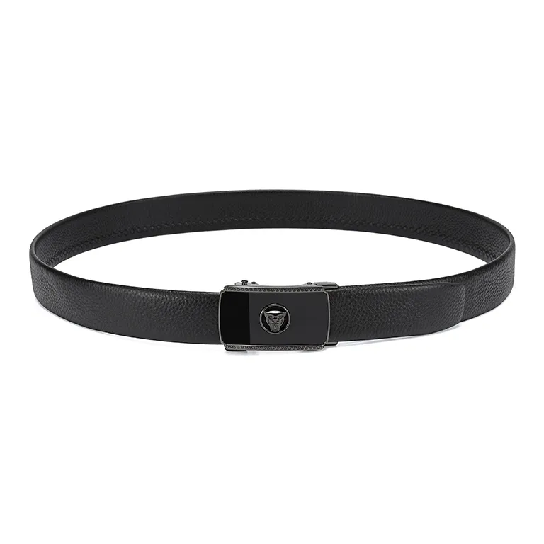 JAGUAR Cow Leather Belts Men's Black Width 3.5cm-2