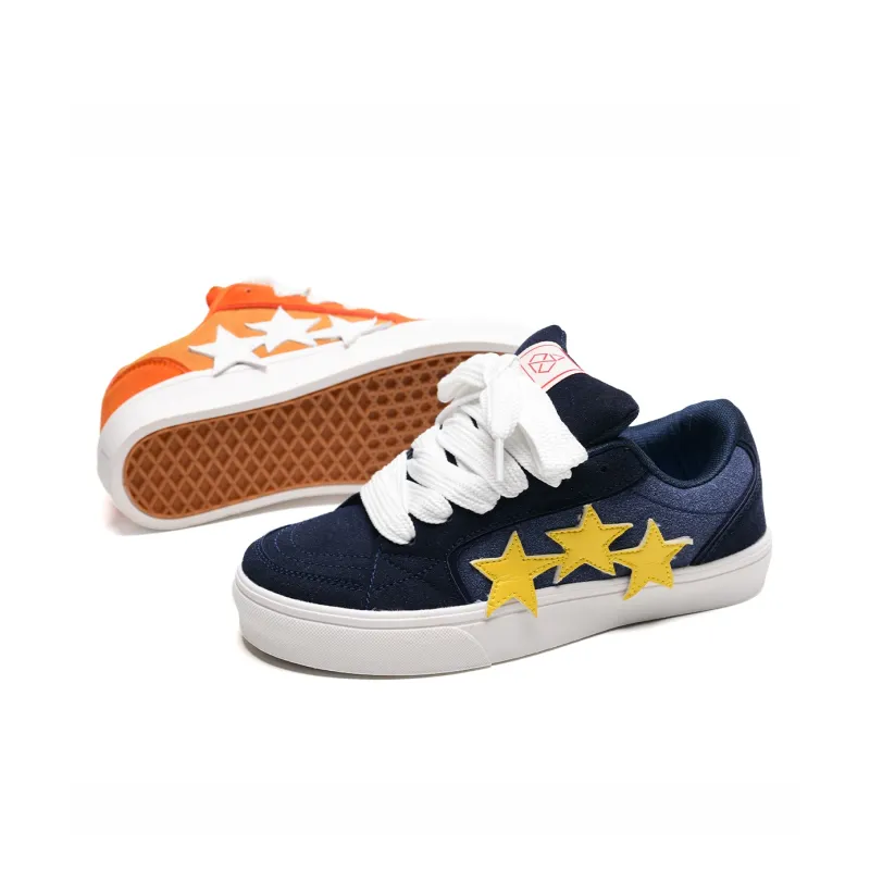 T628 Stars Puffy Shoes Slip Resistant, Abrasion Resistant, Lightweight Low Top Skateboard Shoes Unisex-2