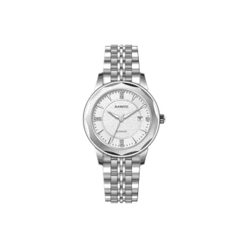 SUNMATE Diamond Collection Mechanical Movement Steel Strap Watch Women's Watch White Dial