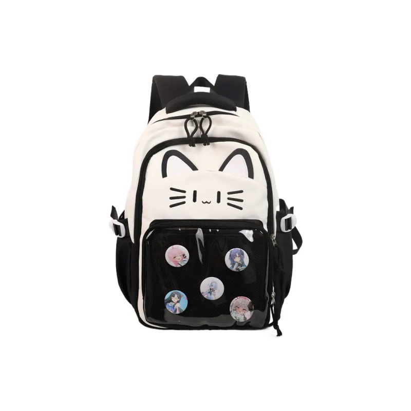 Deli Bear Nylon Backpack Regular Unisex Black/Pink/Light Green/Blue/Dark Green-0