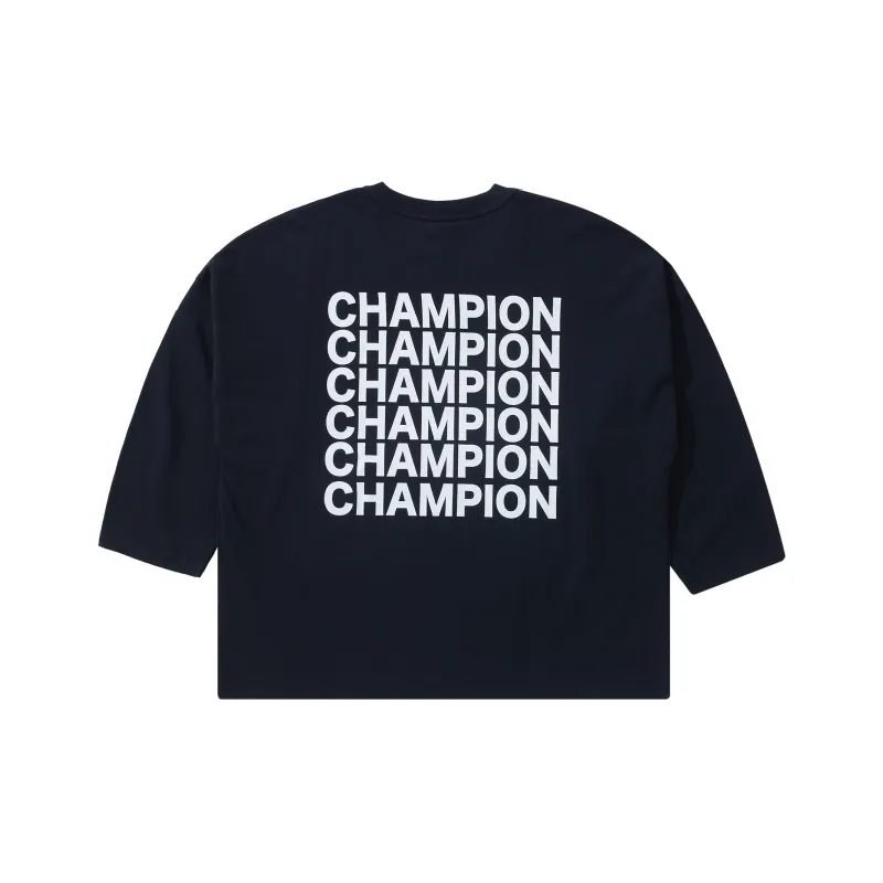 Champion Straight Long Sleeved T Shirt Japan Version Unisex-5