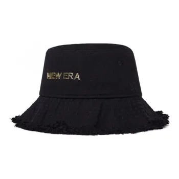 New Era Cotton, Polyester, Regenerated Cellulose Fiber Bucket Hats Unisex Black