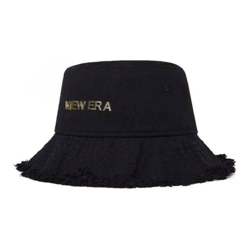 New Era Cotton, Polyester, Regenerated Cellulose Fiber Bucket Hats Unisex Black