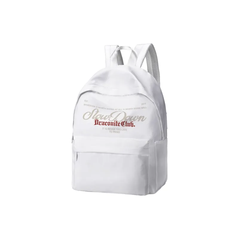 DRACONITE Polyester Backpack Laptop Bags Unisex White-19