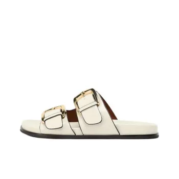 ZARA Abrasion Resistant Slide Slippers Women's White