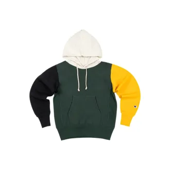 Champion Sweatshirts Men Dark Green Patchwork