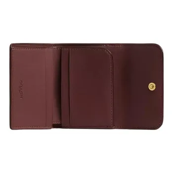 COACH Essential Coated Canvas With Calfskin Wallet Mini Women's Light Brown