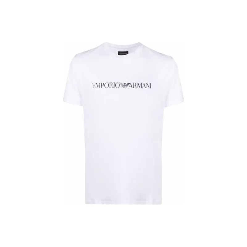 EMPORIO ARMANI Logo print Cotton T shirt-0