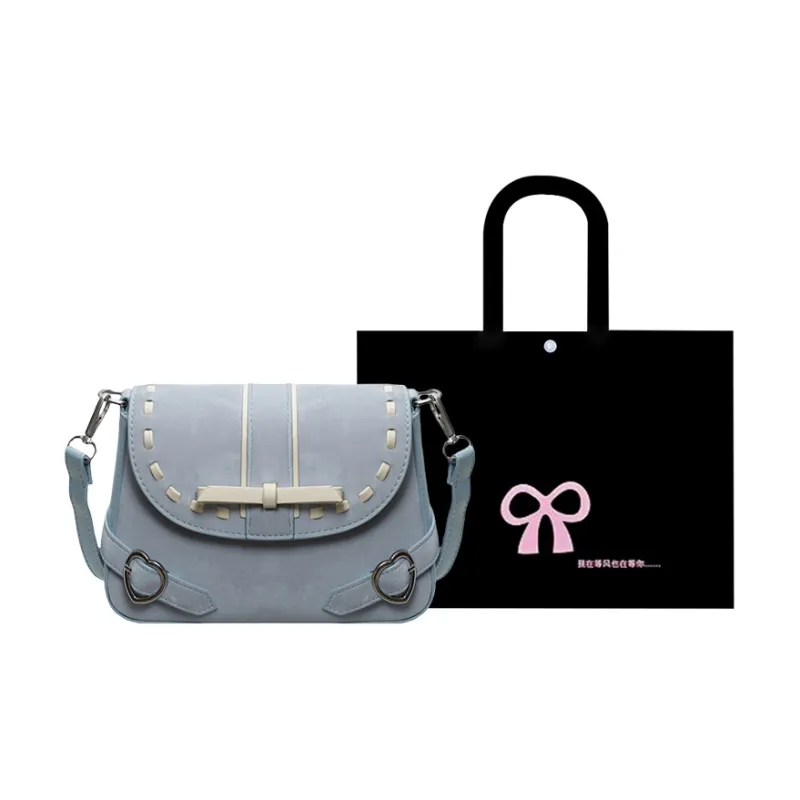 HACIN PU Crossbody Bag Regular Women's White/Blue/Pink-3