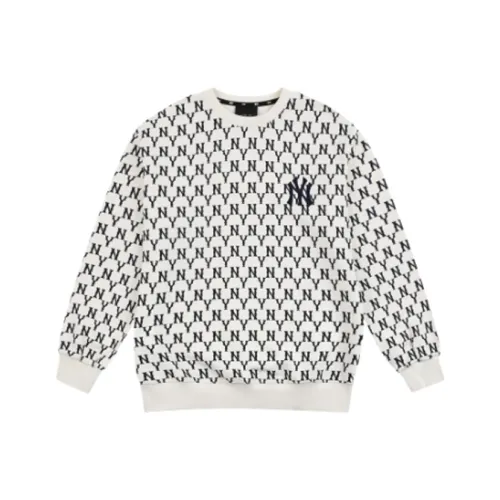 MLB Old Flower Sweatshirts Unisex Ivory White