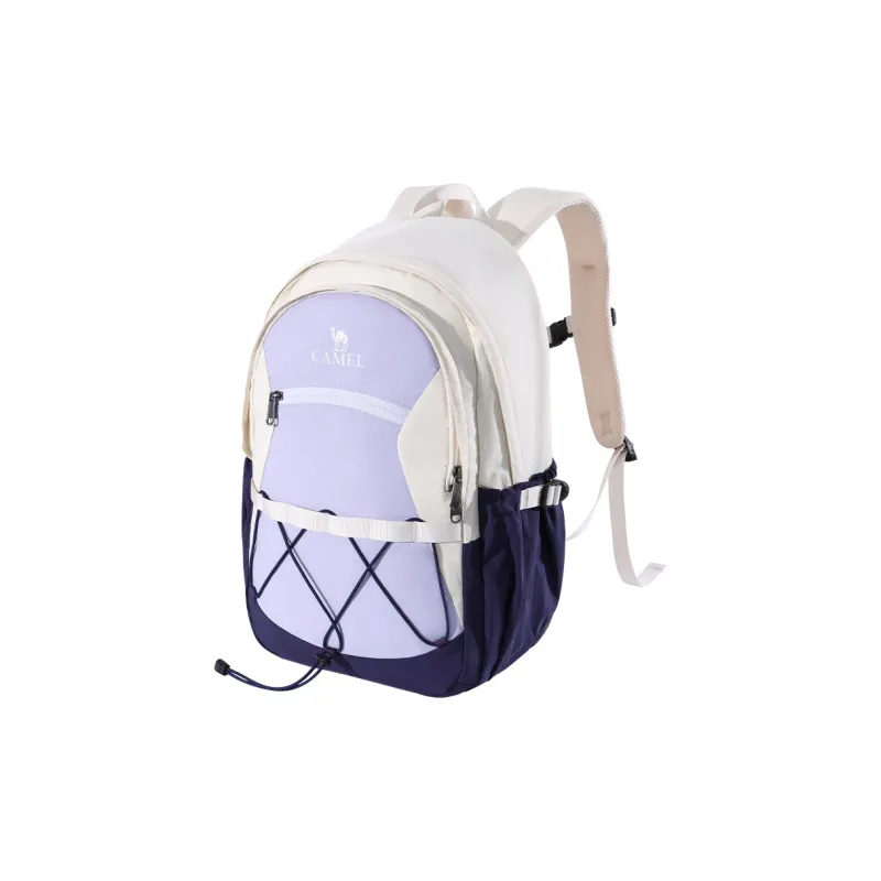 CAMEL Fabric Backpack Unisex Burgundy Brown/Twilight Mountain Purple-5