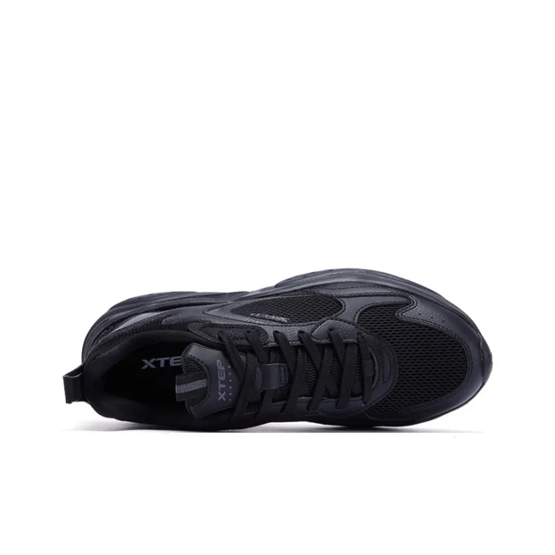 XTEP Cushioned Slip Resistant Breathable Low Top Casual Training Running Shoes Men's Black-2