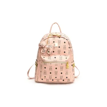 YUANTUZHE PU Backpack Regular Women's Pink/White/Black/Brown/Black & White