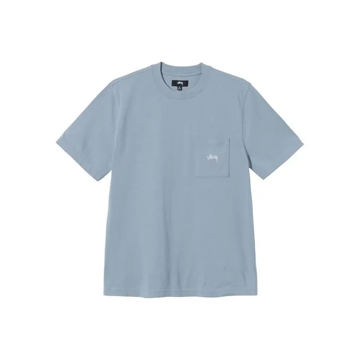 Stussy Stock Logo Pocket Crew Tee-8