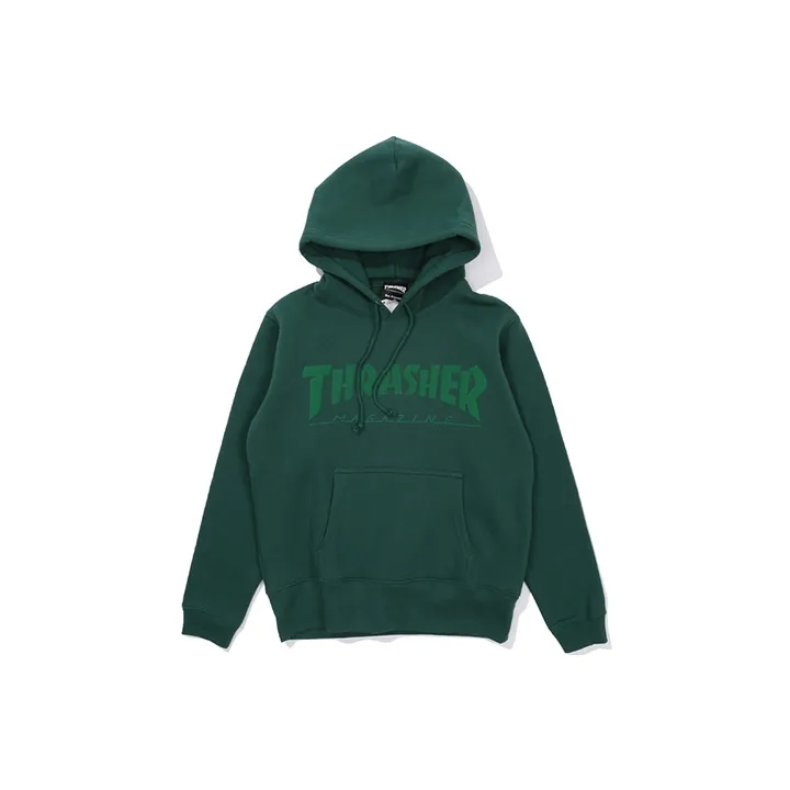 Thrasher Hooded Regular Sweatshirt Japan Version Unisex Green-0