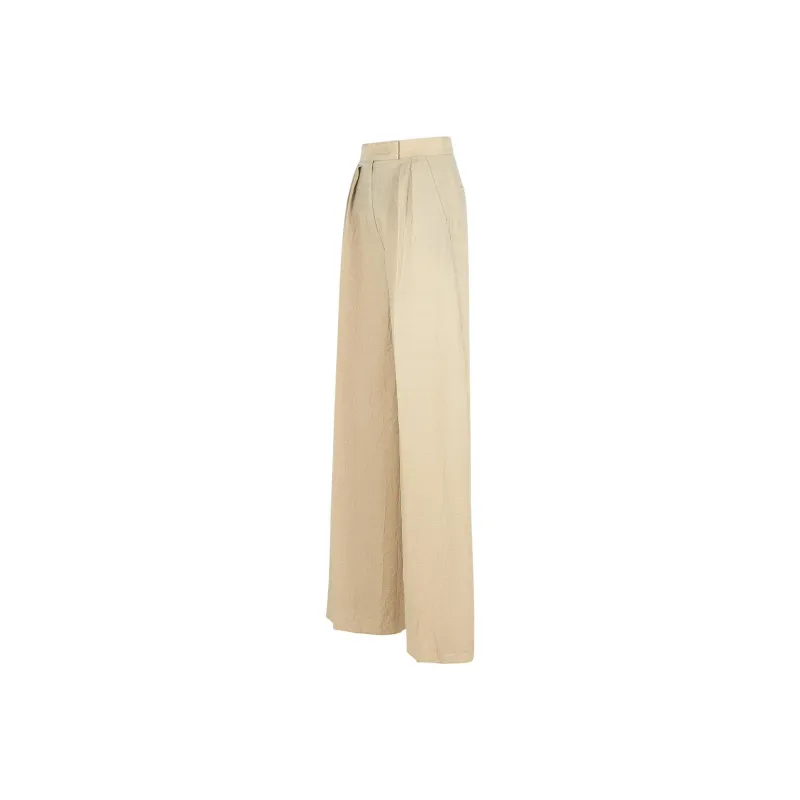 MaxMara Pleat Detailed Wide Leg Trousers-2