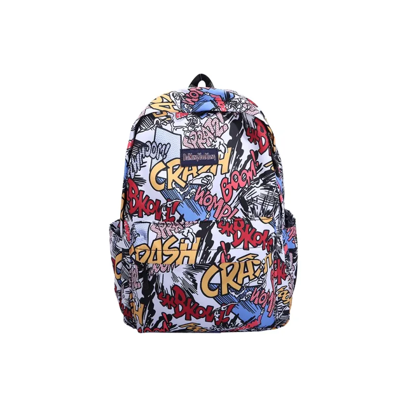 URBAN FOREST Nylon Backpack Unisex Cartoon Character/Explosion Letter-5