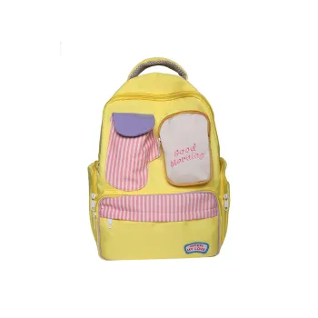Travel Nylon Backpack Women's Yellow/White