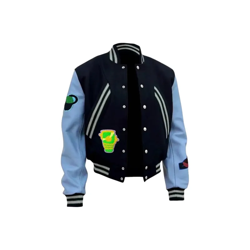 SOCKKEY Baseball Jacket Unisex Navy Blue-0