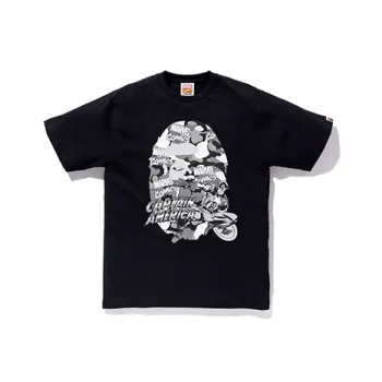 A BATHING APE X Marvel Comics Camo Captain America Tee
