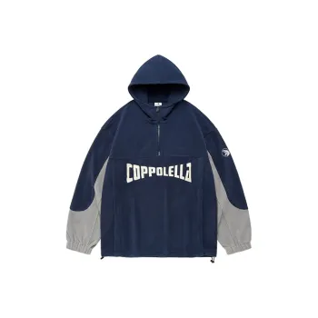 COPPOLELLA Hooded Loose Fit Sweatshirt Winter Unisex Blue