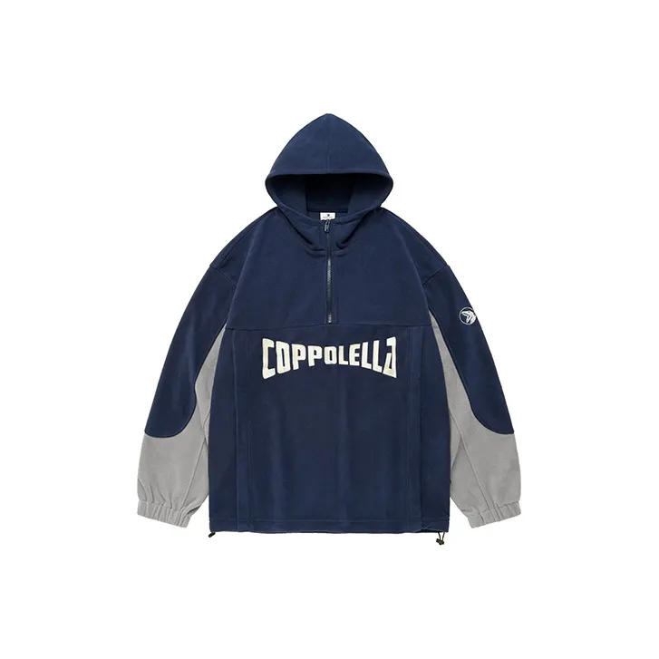 COPPOLELLA Hooded Loose Fit Sweatshirt Winter Unisex Blue-0
