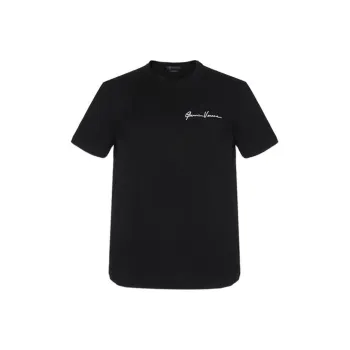 VERSACE Gv Signature Embroidered T Shirt 'Black'