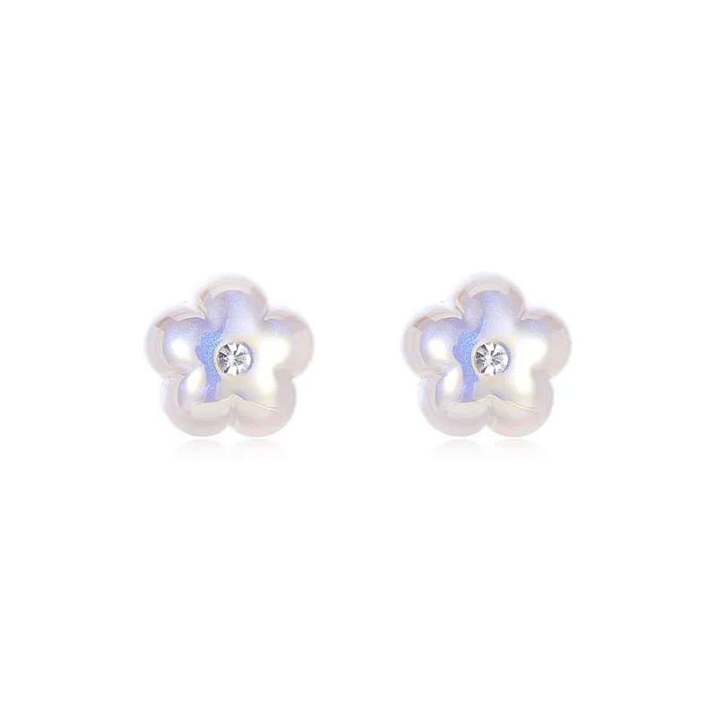 DODOGOGO Alloy S925 Sterling Silver Stud Zircon Stud Earrings Women's-3