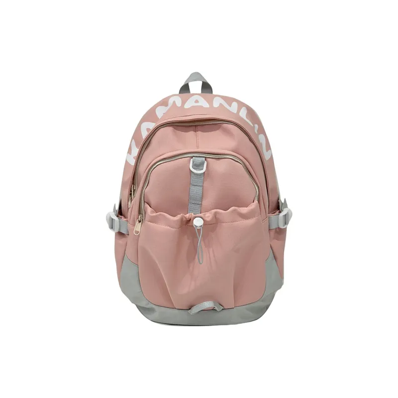 URBAN FOREST Nylon Backpack Unisex Yellow/Blue/Pink/Black/White-18