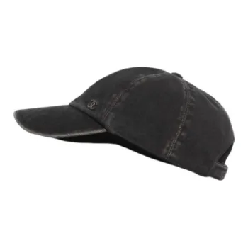 CHANEL Denim Baseball Caps Women's Charcoal Gray