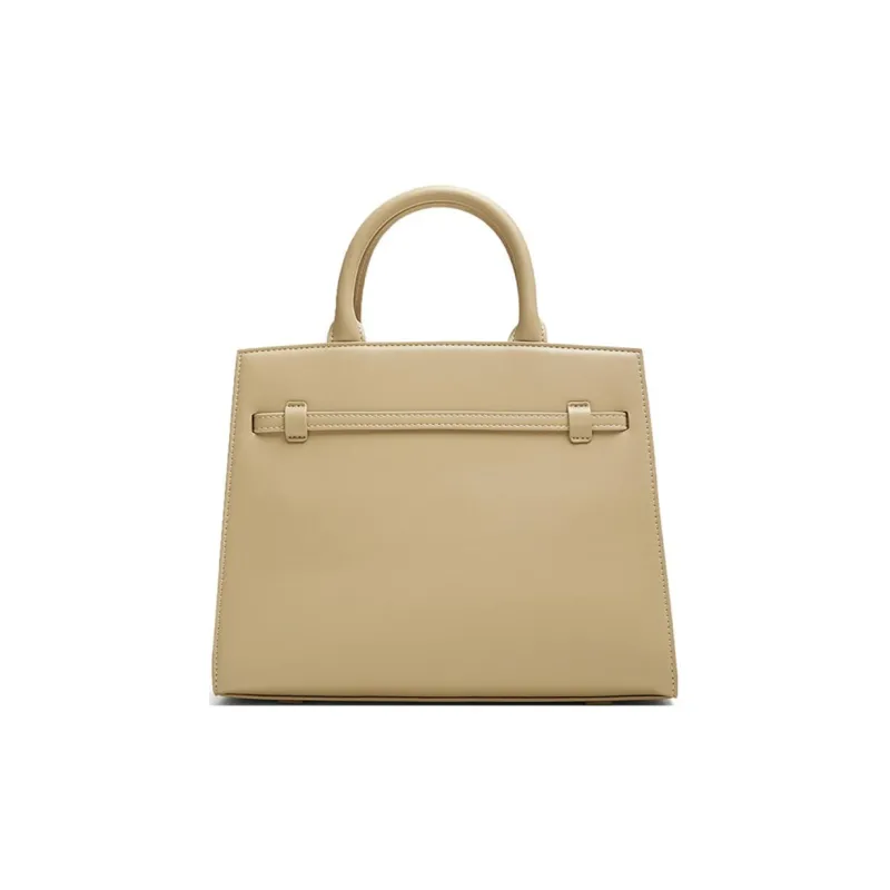 Tata Artificial Leather Handbag Medium Size Women's Black/Apricot-5