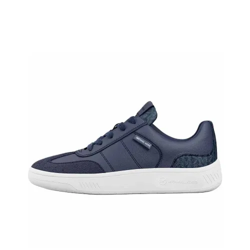 MICHAEL KORS Kai Mixed Media Low Top Skateboard Shoes Men's Blue