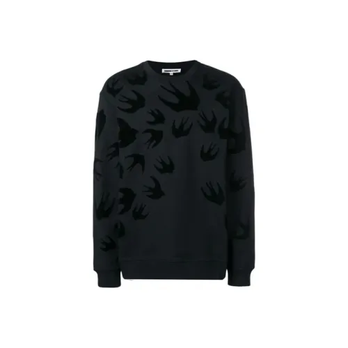 McQ Alexander McQueen LARGE SWALLOW FLOCKED CREW Sweatshirt