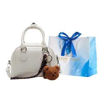 ROUNDOT PU Shoulder Bag Crossbody Bag Handbag Regular Women's Ecru Black/Khaki/Light Brown