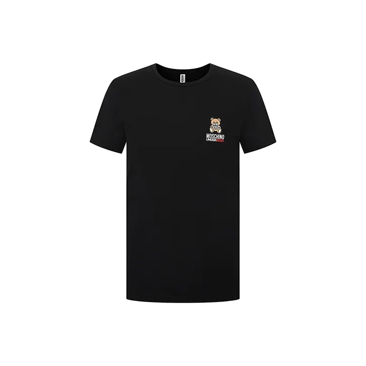 MOSCHINO Logo Embroidered Crewneck T Shirt-0