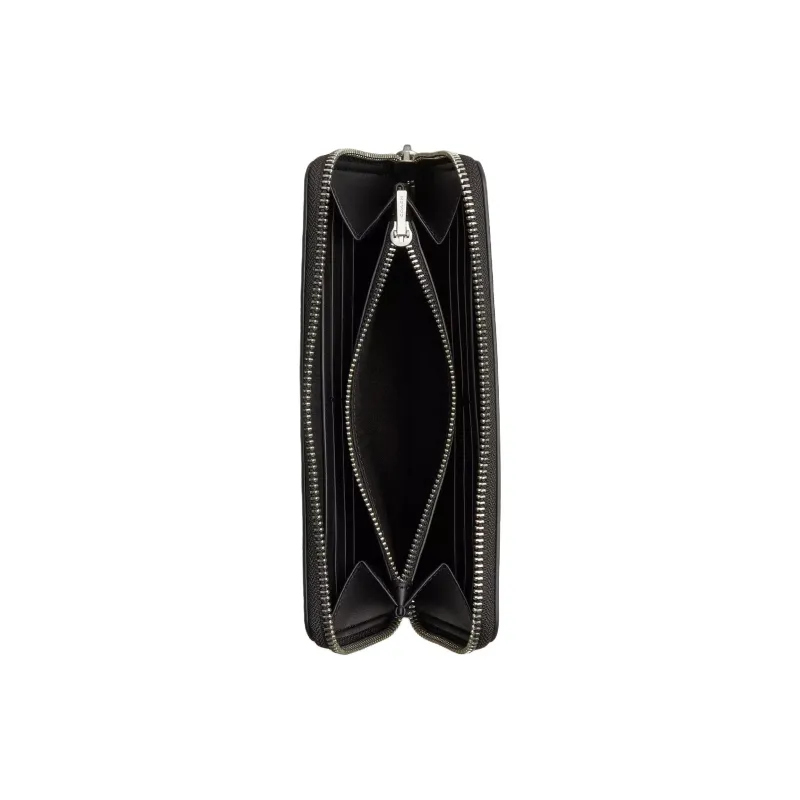 COACH Polished Pebbled Leather Wallet Small Size Men's Black-2