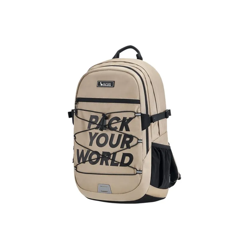 OIWAS Fabric Mountaineering Backpack, Travel Backpack Regular Unisex Black/Khaki-6
