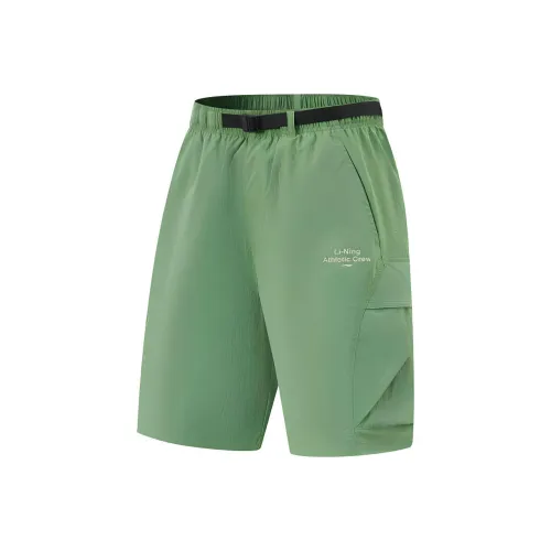 LiNing Fitness Series Sports Shorts Women's Stone Moss Green