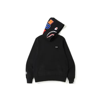 A BATHING APE Shark Emblem Pullover Hoodie