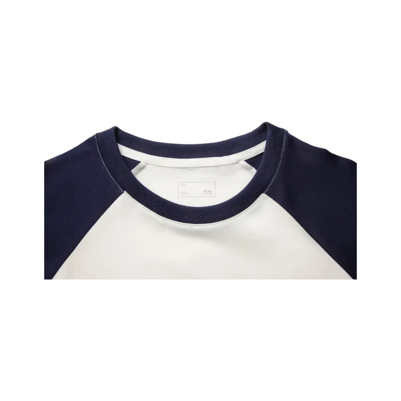 LiNing Sports Life Collection T-Shirt Women's Milky White / Sailor Blue-2