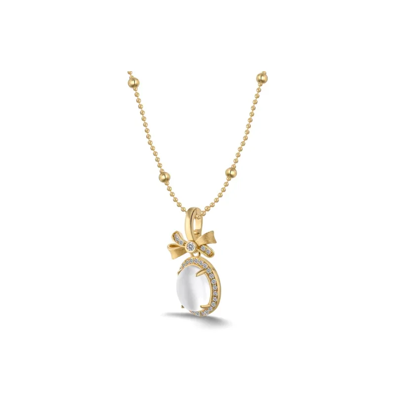 KAILEIFU S925 Silver Necklaces Women's Gold-1