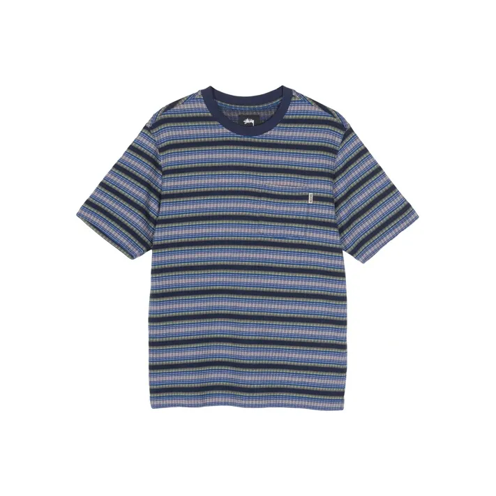Stussy Ombre Stripe Crew Tee-0
