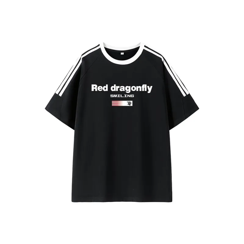RED DRAGONFLY T Shirt Unisex Black-0