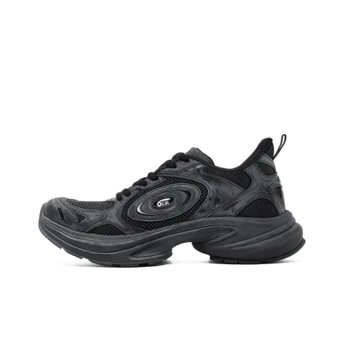 Ocai Slip Resistant And Abrasion Resistant Coverage Low Top Casual Running Shoes Unisex Faded Black